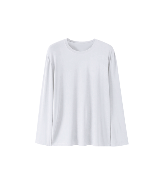 男士圆领长袖长裤家居服（衣服）-R0001AB-A - 仿棉-180g/XS